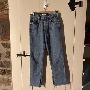 GRLFRND - “Helena” Straight-leg, frayed hem